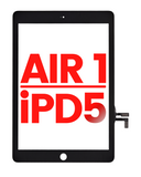 Replacement Digitizer Compatible with Apple iPad Air 1 / iPad 5 (2017) (No Home Button Installed) (Aftermarket Plus) (Black)