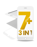 Replacement 3 in 1 (Glass With OCA Pre-Installed + Frame) Compatible with OCA Master iPhone 7 Plus (OCA Master) (2 Pack) (White)
