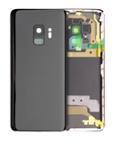 Replacement Back Cover Glass With Camera Lens Compatible with Samsung Galaxy S9 (No Logo) (Aftermarket Plus) (Midnight Black)