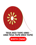 Double-Sided Polyester Red Tape (1MM X 25M) (Tesa Model # 4965) Compatible with tesa