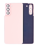 Replacement Back Cover Glass With Camera Lens Compatible with Samsung Galaxy S21 5G (No Logo) (Aftermarket Plus) (Phantom Pink)