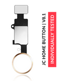 Replacement Home Button Solution Compatible with Apple iPhone 7 / 7 Plus / 8 / 8 Plus / SE (2020) / SE (2022) (Gold) (Version 8.1 / JCID / Individually Tested For Functionality)