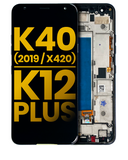 Replacement LCD Assembly With Frame Compatible with LG K40 (2019 / X420) / K12 Plus (Refurbished) (Gray)