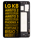 Replacement LCD Assembly With Frame Compatible with LG K8 (X210 / 2018) / Aristo 2 / Aristo 2 Plus / Aristo 3 / Aristo 3 Plus / Phoenix 4 / Tribute Dynasty / Empire / Fortune 2 / Risio 3 / Rebel 4 (Refurbished) (Black)
