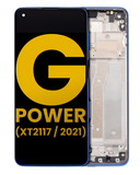 Replacement LCD Assembly With Frame Compatible with Motorola Moto G Power (XT2117 / 2021) (Refurbished) (Blue)