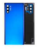Replacement Back Cover Glass With Camera Lens Compatible with Samsung Galaxy Note 10 Plus / 5G (No Logo) (Aftermarket Plus) (Aura Blue)