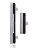 Replacement Hard Buttons (Power / Volume) Compatible with Samsung Galaxy Note 10 Plus / 5G (Aura Glow / Silver)