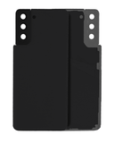Replacement Back Cover Glass With Camera Lens Compatible with Samsung Galaxy S21 Plus (No Logo) (Aftermarket Plus) (Phantom Black)