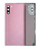 Replacement Back Cover Glass With Camera Lens Compatible with Samsung Galaxy Note 10 (No Logo) (Aftermarket Plus) (Aura Pink)