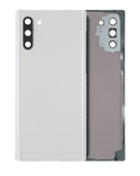 Replacement Back Cover Glass With Camera Lens Compatible with Samsung Galaxy Note 10 (No Logo) (Aftermarket Plus) (Aura White)