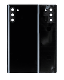 Replacement Back Cover Glass With Camera Lens Compatible with Samsung Galaxy Note 10 (No Logo) (Aftermarket Plus) (Aura Black)