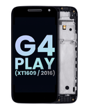 Replacement LCD Assembly With Frame Compatible with Motorola Moto G4 Play (XT1609 / 2016) (Genuine OEM) (Black)