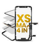 Replacement 4 in 1 Long Flex (Digitizer Touch With Glass + OCA + Frame Pre-installed) Compatible with OCA Master iPhone XS Max (OCA Master)