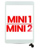 Replacement Digitizer With IC Chip & Home Button Pre-Installed Compatible with Apple iPad Mini 1 / iPad Mini 2 (Aftermarket Plus) (White)
