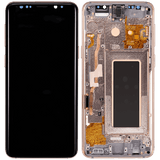 Replacement OLED Assembly With Frame Compatible with Samsung Galaxy S9 (Refurbished) (Sunrise Gold)
