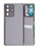 Replacement Back Cover Glass With Camera Lens Compatible with Samsung Galaxy S20 Ultra 5G (No Logo) (Aftermarket Plus) (Cosmic Gray)