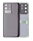 Replacement Back Cover Glass With Camera Lens Compatible with Samsung Galaxy S20 Ultra 5G (No Logo) (Aftermarket Plus) (Cosmic Black)