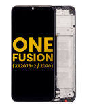 Replacement LCD Assembly With Frame Compatible with Motorola One Fusion (XT2073 / 2020) (Refurbished) (Black)