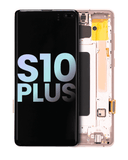 Replacement OLED Assembly With Frame Compatible with Samsung Galaxy S10 Plus (Service Pack) (Flamingo Pink)