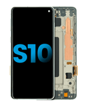 Replacement LCD Assembly With Frame (Without Finger Print Sensor) Compatible with Samsung Galaxy S10 (Aftermarket Plus: TFT) (Prism Green)
