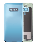 Replacement Back cover Glass With Camera Lens Compatible with Samsung Galaxy S10E (No Logo) (Aftermarket Plus) (Prism Blue)