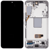 Replacement OLED Assembly With Frame Compatible with Samsung Galaxy S22 5G (US & International Version) (Refurbished) (White)