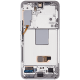 Replacement OLED Assembly With Frame Compatible with Samsung Galaxy S22 5G (US & International Version) (Refurbished) (White)