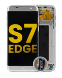 Replacement OLED Assembly With Frame Compatible with Samsung Galaxy S7 Edge (International / G935F) (Refurbished) (Silver)
