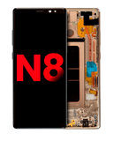 Replacement OLED Assembly With Frame Compatible with Samsung Galaxy Note 8 (Aftermarket Plus) (Maple Gold)