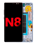 Replacement OLED Assembly With Frame Compatible with Samsung Galaxy Note 8 (Aftermarket Plus) (Orchid Gray)