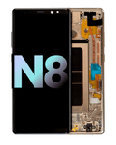 Replacement OLED Assembly With Frame Compatible with Samsung Galaxy Note 8 (Service Pack) (Maple Gold)
