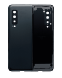 Replacement Back Cover Glass With Camera Lens Compatible with Samsung Galaxy Fold 4G (F900) (Aftermarket Plus) (Cosmos Black)