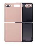 Replacement Top & Bottom Back Cover Glass With Camera Lens Compatible with Samsung Galaxy Z Flip 4G (F700) / Z Flip 5G (F707) (Aftermarket Plus) (Mystic Bronze)