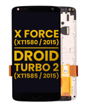 Replacement LCD Assembly With Frame Compatible with Motorola Moto X Force (XT1580 / 2015) / Droid Turbo 2 (XT1585 / 2015) (Refurbished) (Black)