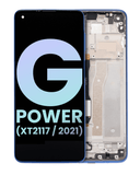 Replacement LCD Assembly With Frame Compatible with Motorola Moto G Power (XT2117 / 2021) (Genuine OEM) (Blue)