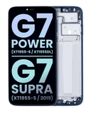 Replacement LCD Assembly With Frame Compatible with Motorola Moto G7 Power (XT1955-6 / XT1955Dl) / G7 Supra (XT1955-5 / 2019) (Genuine OEM) (Marine Blue)