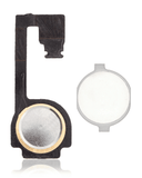 Replacement Home Button With Flex Compatible with Apple iPhone 4 (White)