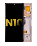 Replacement OLED Assembly With Frame Compatible with Samsung Galaxy Note 10 (Refurbished) (Aura Glow / Silver)