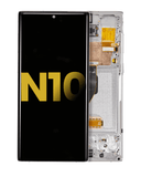 Replacement OLED Assembly With Frame Compatible with Samsung Galaxy Note 10 (Refurbished) (Aura White)
