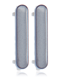 Replacement Hard Buttons (Power / Volume) Compatible with LG Stylo 7 (Silver) (3 Piece Set)