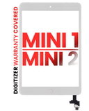 Replacement Digitizer With IC Chip & Home Button Pre-Installed Compatible with Apple iPad Mini 1 / iPad Mini 2 (Aftermarket Pro: XO7) (White)