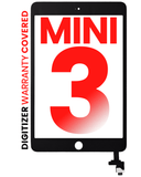Replacement Digitizer With IC Chip Compatible with Apple iPad Mini 3 (No Home Button Installed) (Aftermarket Pro: XO7) (Black)