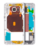 Replacement Mid-Frame Housing Compatible with Samsung Galaxy S6 Edge (Silver)