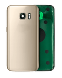 Replacement Back Cover Glass With Camera Lens Compatible with Samsung Galaxy S7 (No Logo) (Aftermarket Plus) (Gold Platinum)
