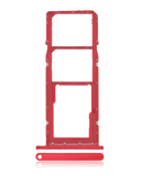 Replacement Dual Sim Card Tray Compatible with Samsung Galaxy A03S (A037F / 2021) (Red)