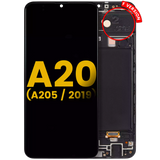 Replacement OLED Assembly With Frame Compatible with Samsung Galaxy A20 (A205 / 2019) (F Version) (Refurbished) (All Colors)