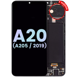 Replacement OLED Assembly With Frame Compatible with Samsung Galaxy A20 (A205 / 2019) (F Version) (Service Pack) (All Colors)