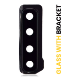 Replacement Back Camera Lens With Bracket Compatible with Samsung Galaxy A9 (A920 / 2018) (Caviar Black)