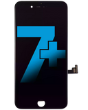 Replacement LCD Assembly With Steel Plate Compatible with Apple iPhone 7 Plus (Aftermarket) (Black)
