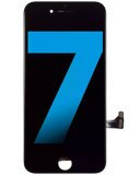 Replacement LCD Assembly With Steel Plate Compatible with Apple iPhone 7 (Aftermarket) (Black)